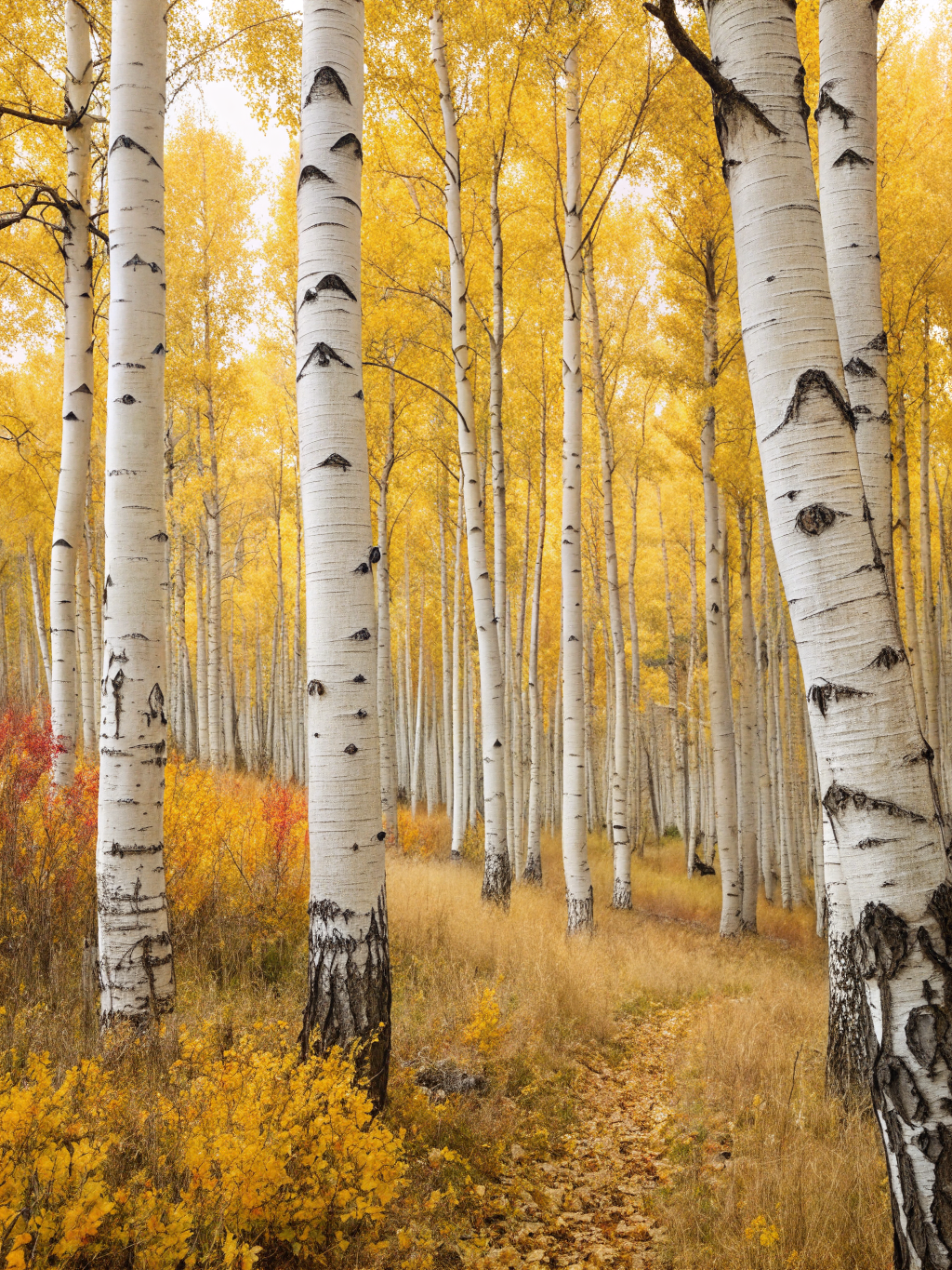 Golden Reverie Poster — Serene Autumn Forest Art Print